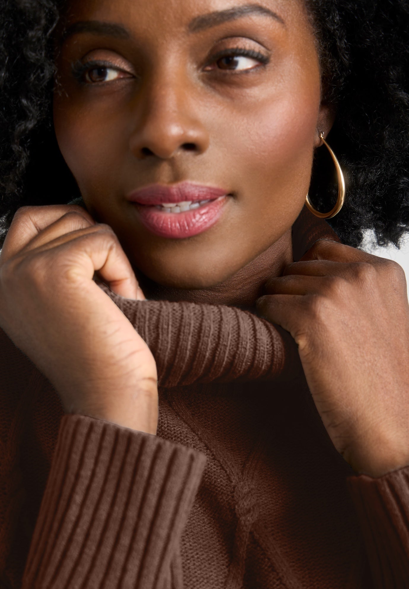 Cable Turtleneck Sweater image number 3