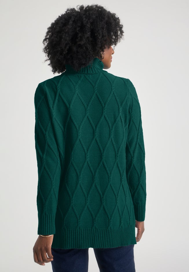 Cable Turtleneck Sweater image number 1