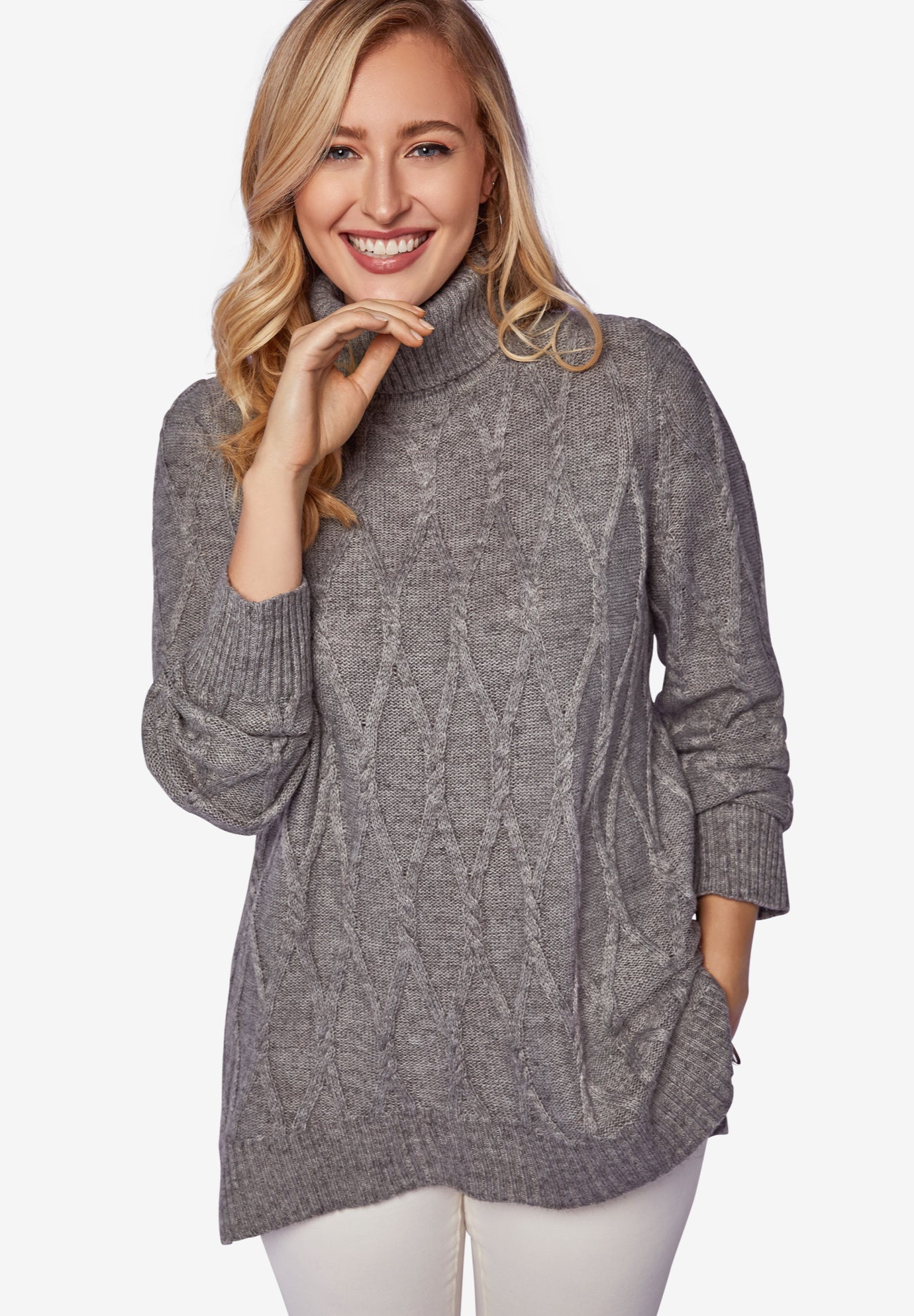 Cable Turtleneck Sweater image number 0