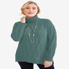 Cable Turtleneck Sweater image number null