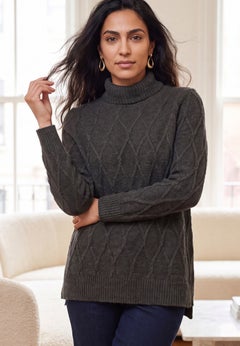 Cable Turtleneck Sweater