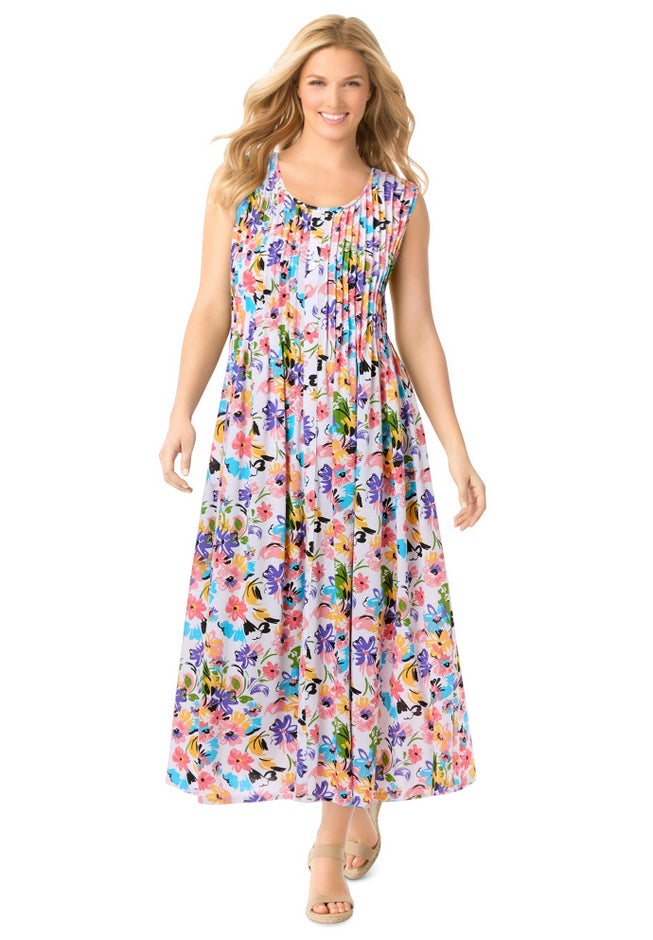 Pintucked Sleeveless Dress image number 0