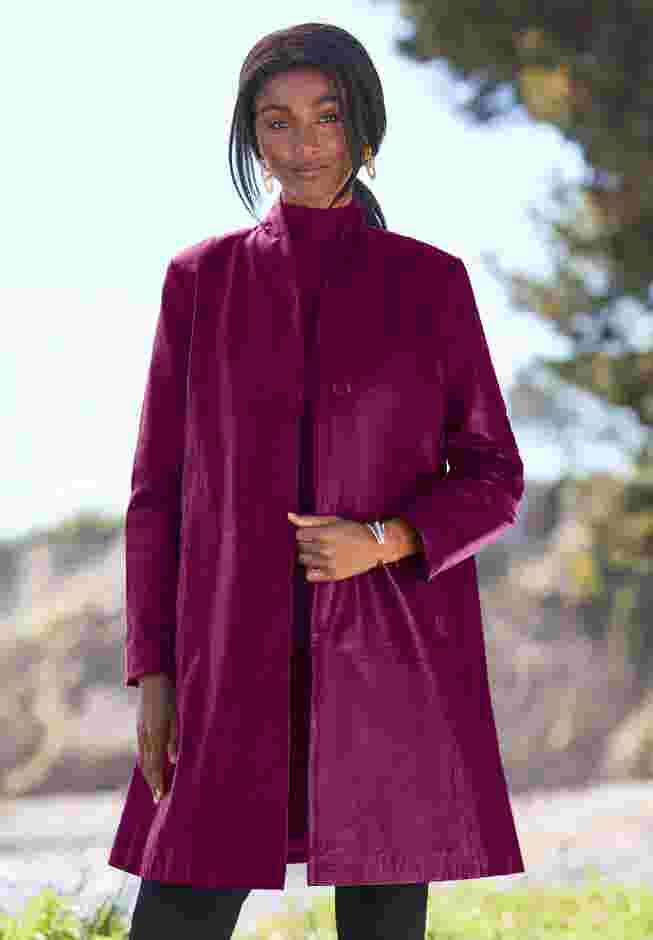 Leather Swing Coat image number 0