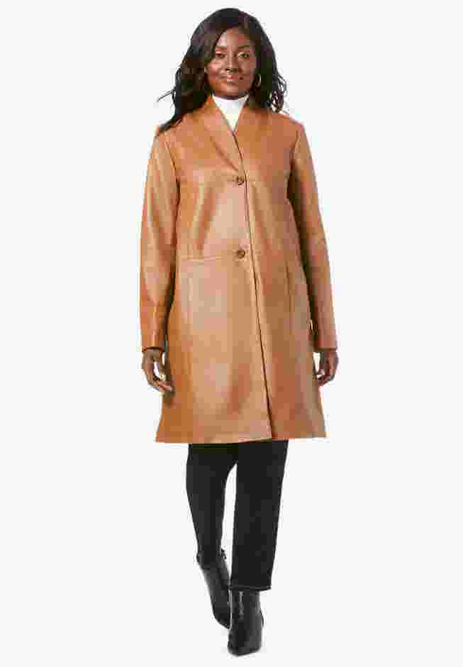Leather Swing Coat image number 0