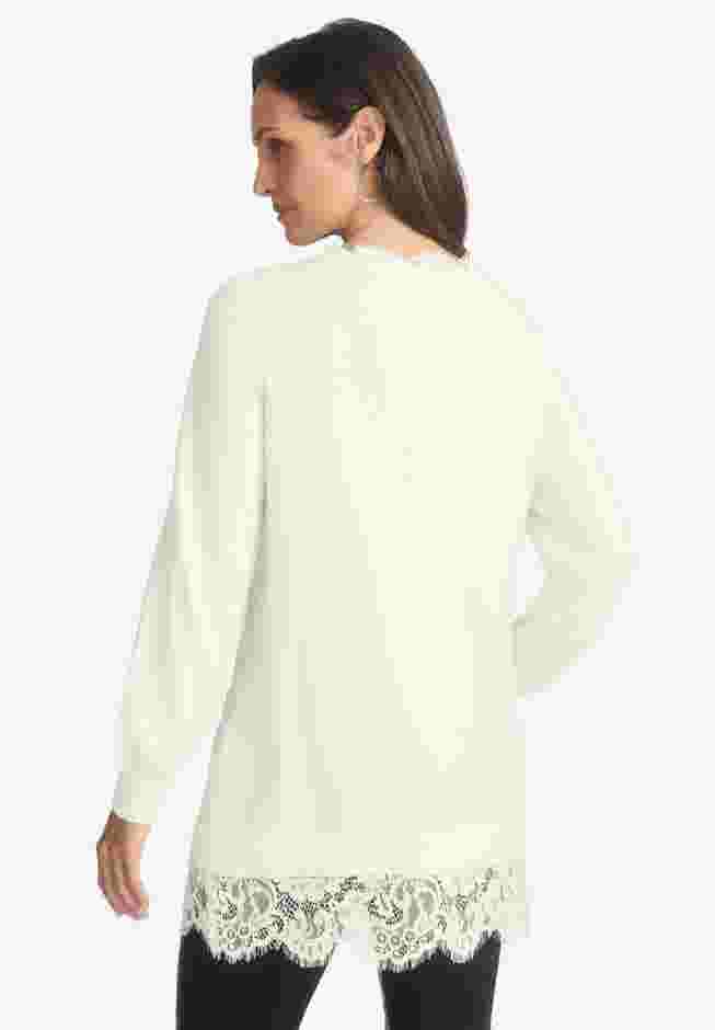 Lace Trim Pullover Sweater image number 1