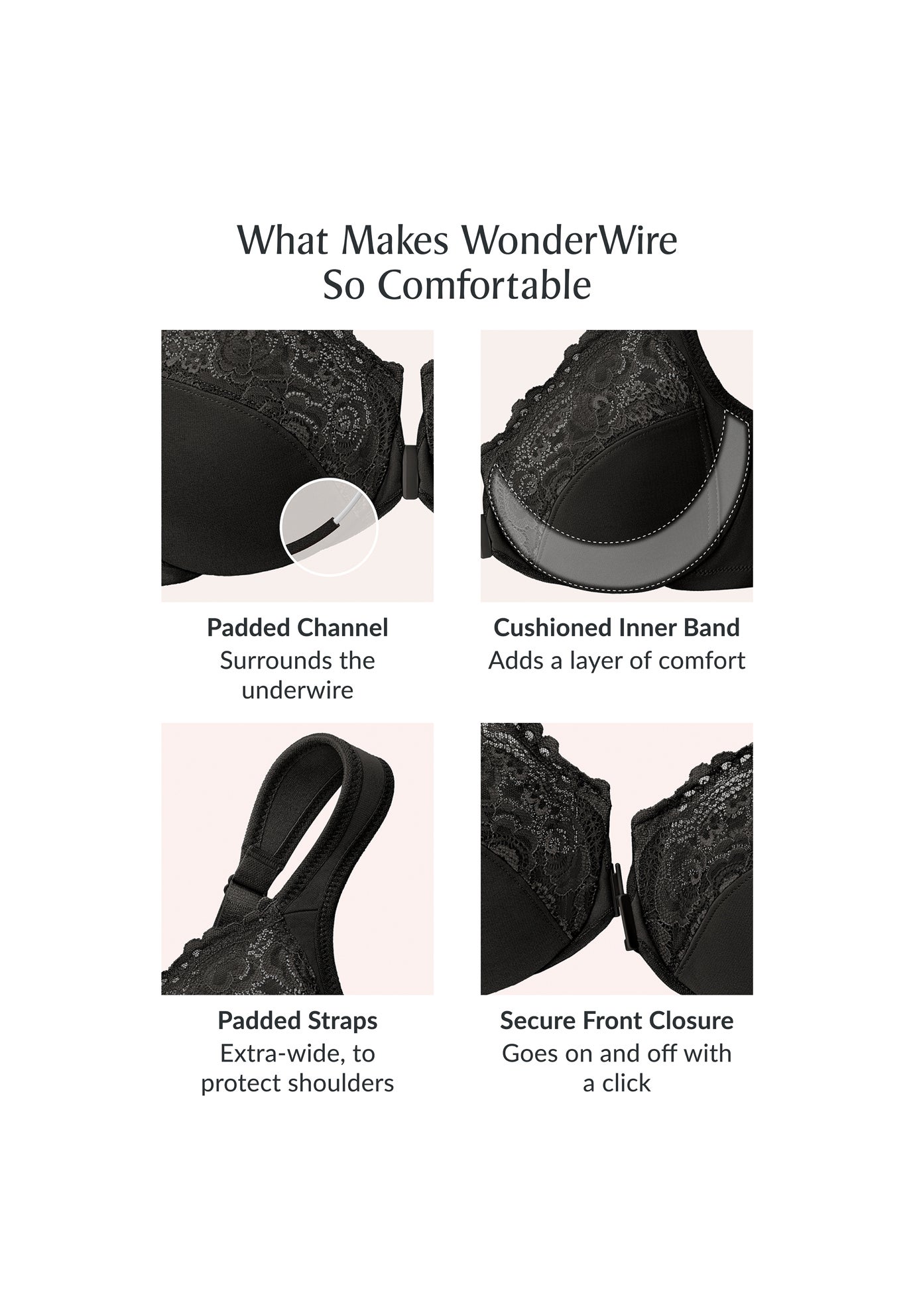 Wonderwire® Front-Close Underwire Bra 1245 image number 4