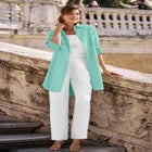 Lightweight Linen-Blend Straight-Leg Pants image number null