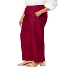 Lightweight Linen-Blend Straight-Leg Pants image number null