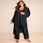 Plus Size Beaded Georgette 3-piece Pant Set &ndash; Formal Wear image number null