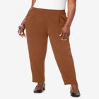 Stretch Knit Crepe Straight Leg Pants image number null