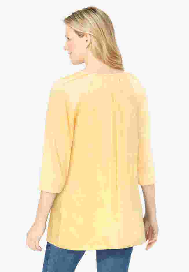 Embroidered Crinkle Tunic image number 1