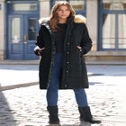 Plus Size Knee Length Puffer Coat image number 0