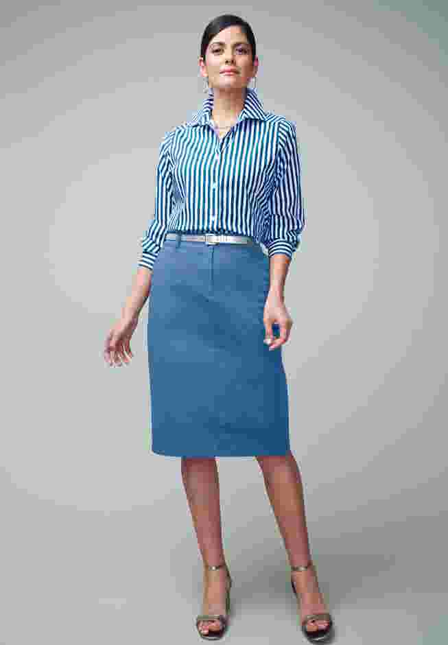 Stretch Cotton Chino Skirt image number 0