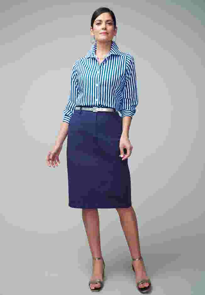 Stretch Cotton Chino Skirt image number 0