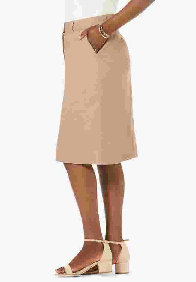 Stretch Cotton Chino Skirt image number 2