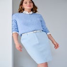 Stretch Cotton Chino Skirt image number null