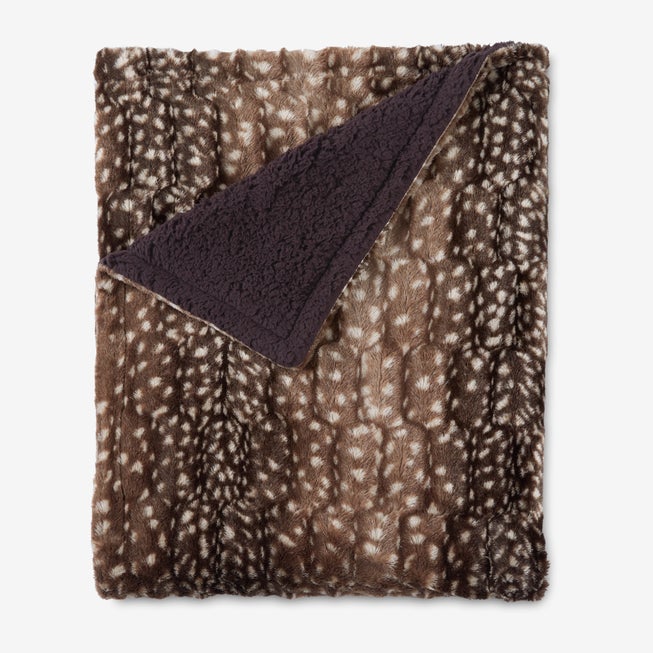 Faux Fur Animal Print Throw image number 0