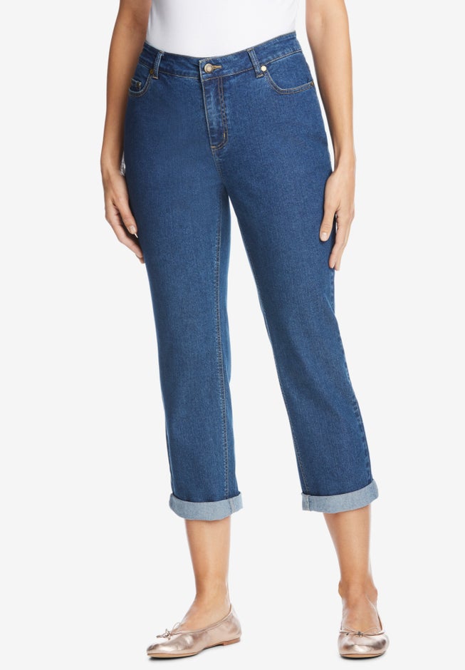 Stretch Denim Five-Pocket Girlfriend Jeans image number 1