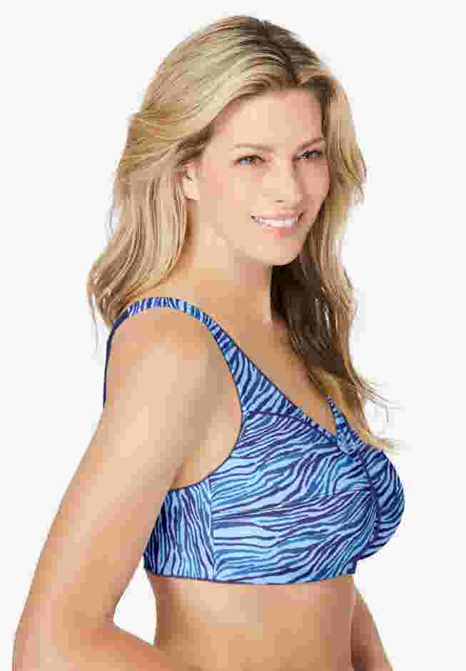 Cotton Back-Close Wireless Bra image number 2