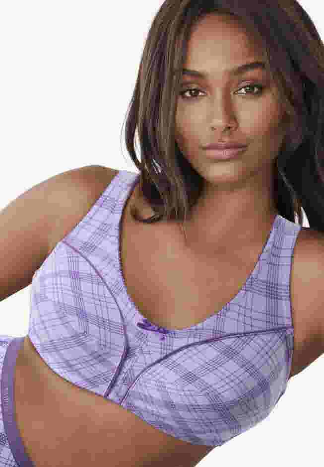 Cotton Back-Close Wireless Bra image number 7