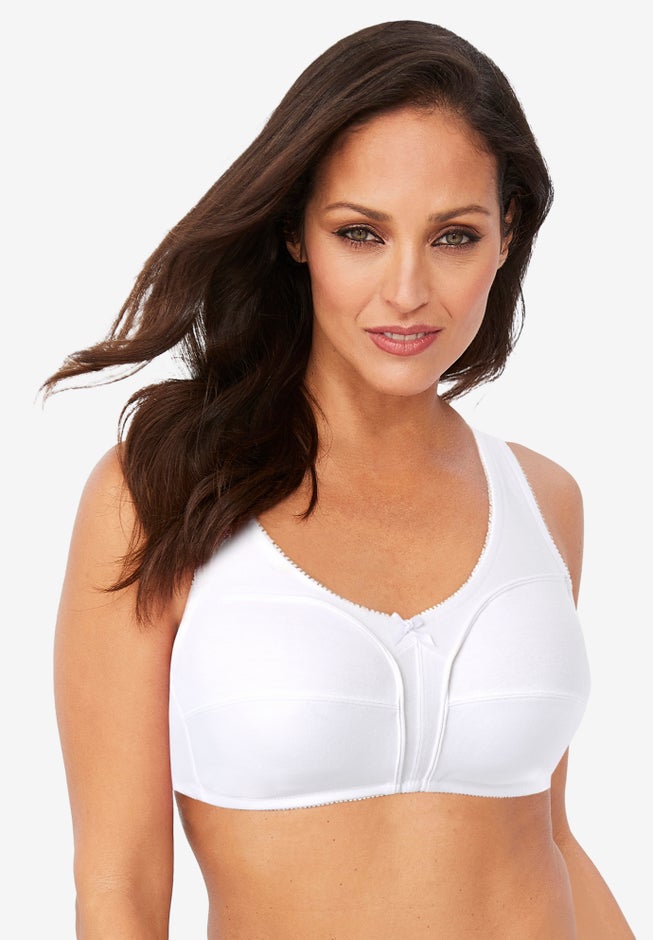 Cotton Back-Close Wireless Bra image number 0