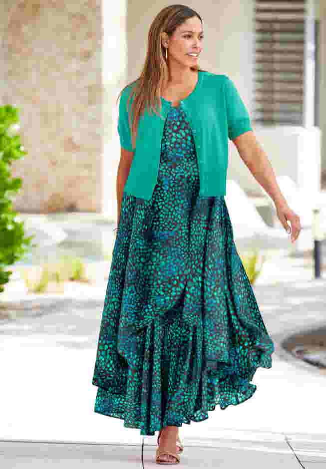 Georgette Flyaway Maxi Dress image number 1