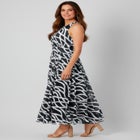 Georgette Flyaway Maxi Dress image number 2