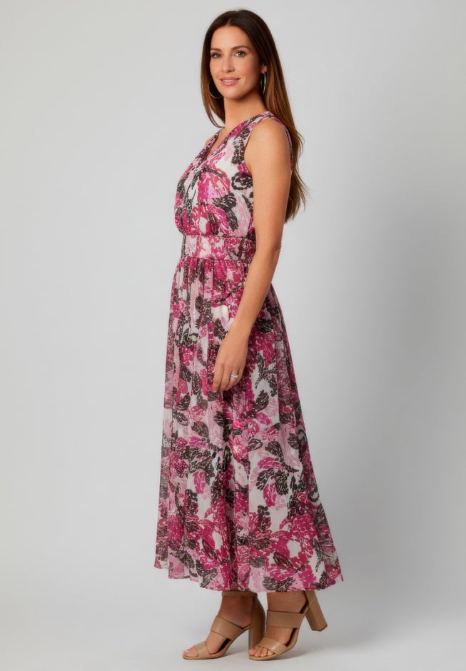 Jessica London Georgette Flyaway Maxi Dress - 20 W, Pink Sketched Petals Jessica London Georgette Flyaway Maxi Dress - 20 W, Pink Sketched Petals