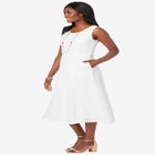 Linen Fit & Flare Dress image number null