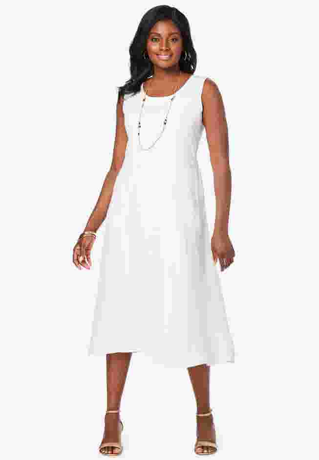 Linen Fit & Flare Dress image number 0