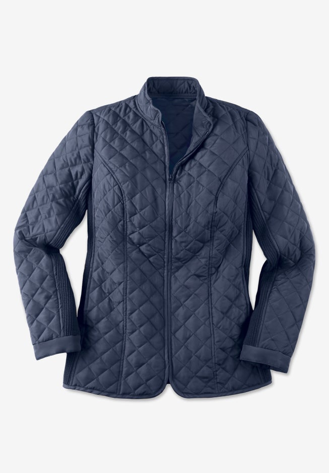 Zip-Front Quilted Jacket image number 1