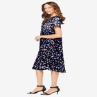 Plus Size Short Sleeve Sleeve Swing Dress image number null