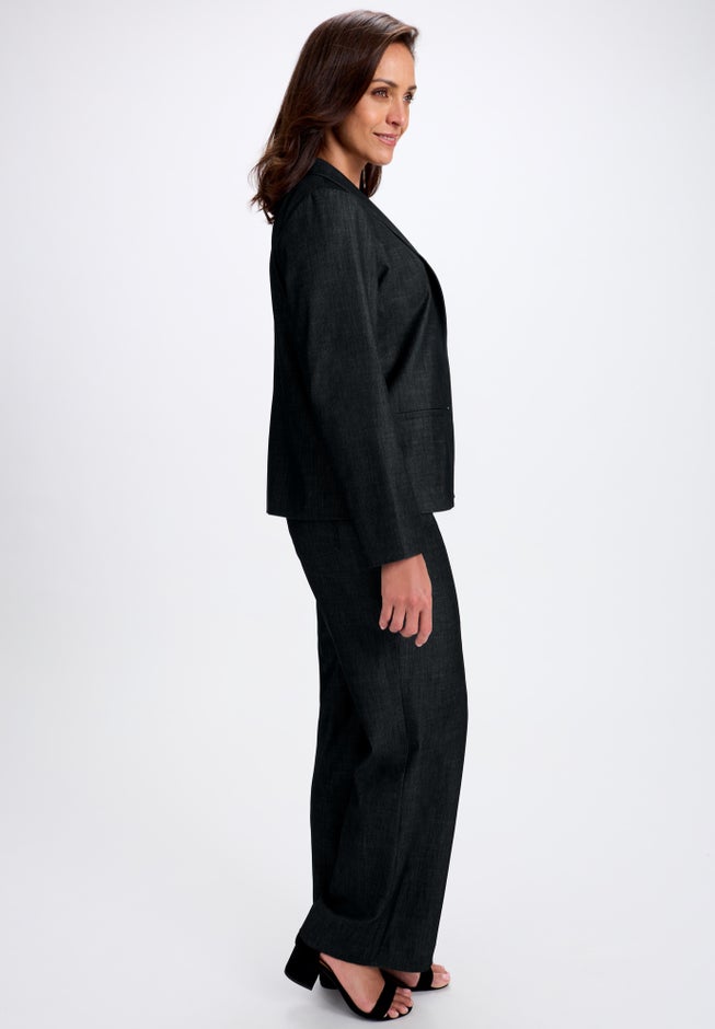 Slubbed Denim Blazer image number 2