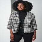Tweed V-Neck Jacket image number null