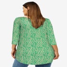 Three-Quarter Sleeve Curved Hem Tunic image number null