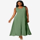 Button Down Gauze Dress image number null