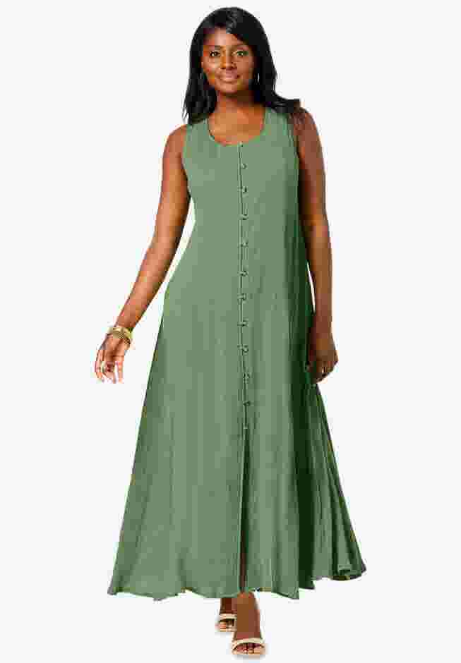 Button Down Gauze Dress image number 0