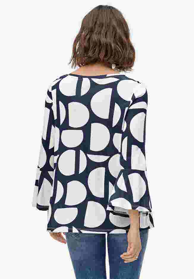 Bell Sleeve A-Line Knit Tunic image number 1