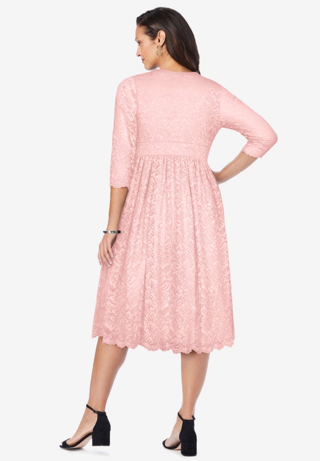 Stretch Lace A-Line Dress image number 1