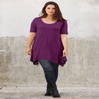 Scoop Neck Hanky Hem Tunic image number null