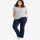 Stretch Knit Bootcut Leggings image number null