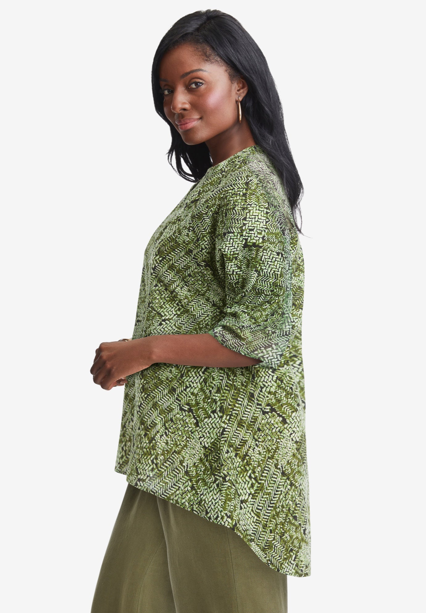 Hi-Low Linen Tunic image number 2