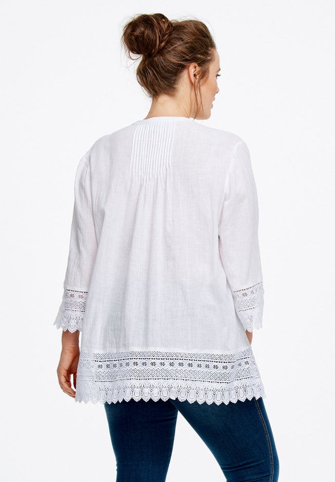 Crochet Trim Blouse image number 1