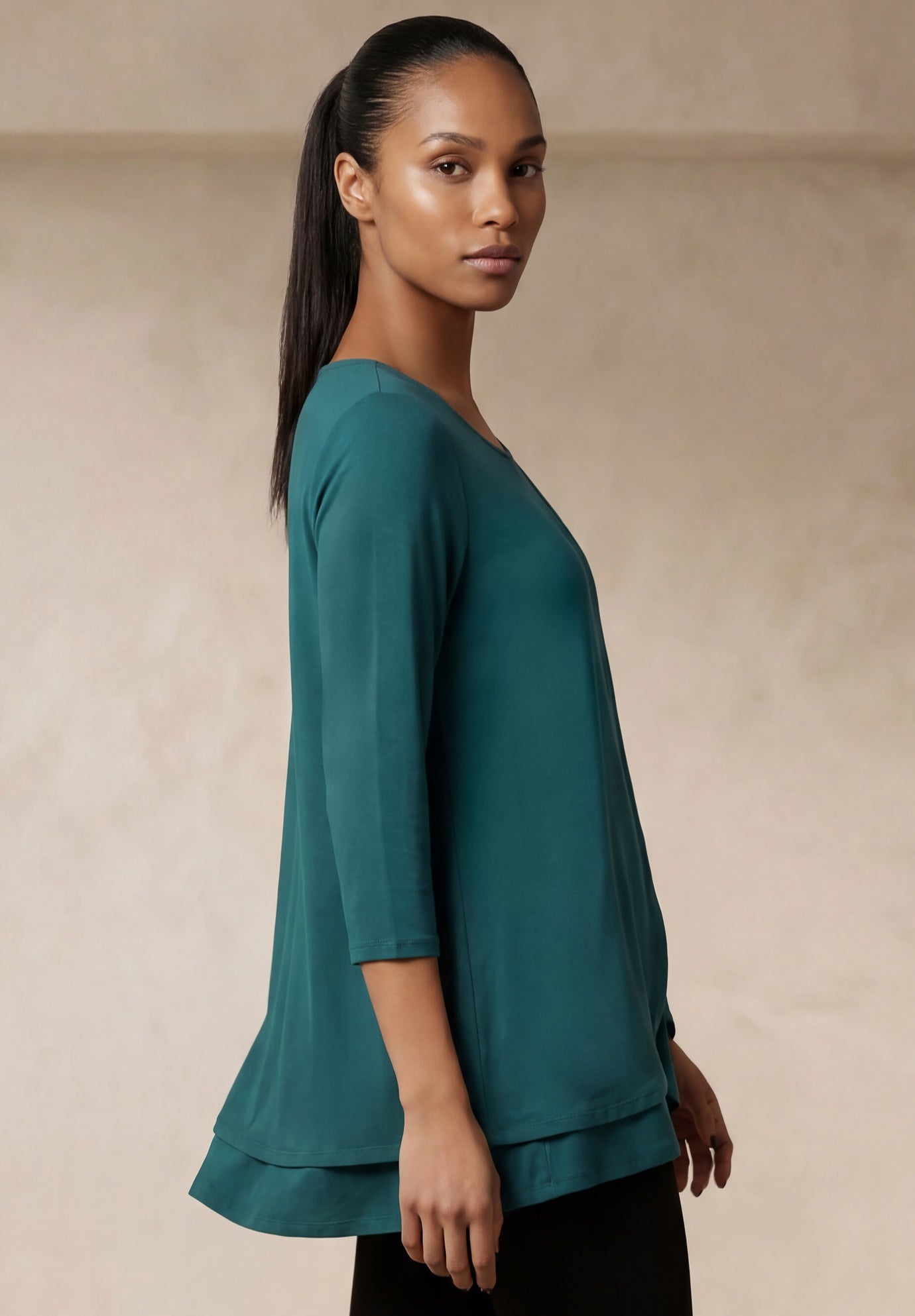 Double-Layer High-Low Tunic image number 2