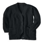Shaker Button-Front Cardigan Sweater image number 2