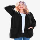 Shaker Button-Front Cardigan Sweater image number 0