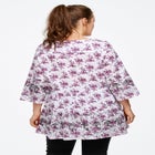 Tiered Floral 3/4 Sleeve Tunic image number null