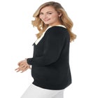 Tie-Neck Sweater image number null