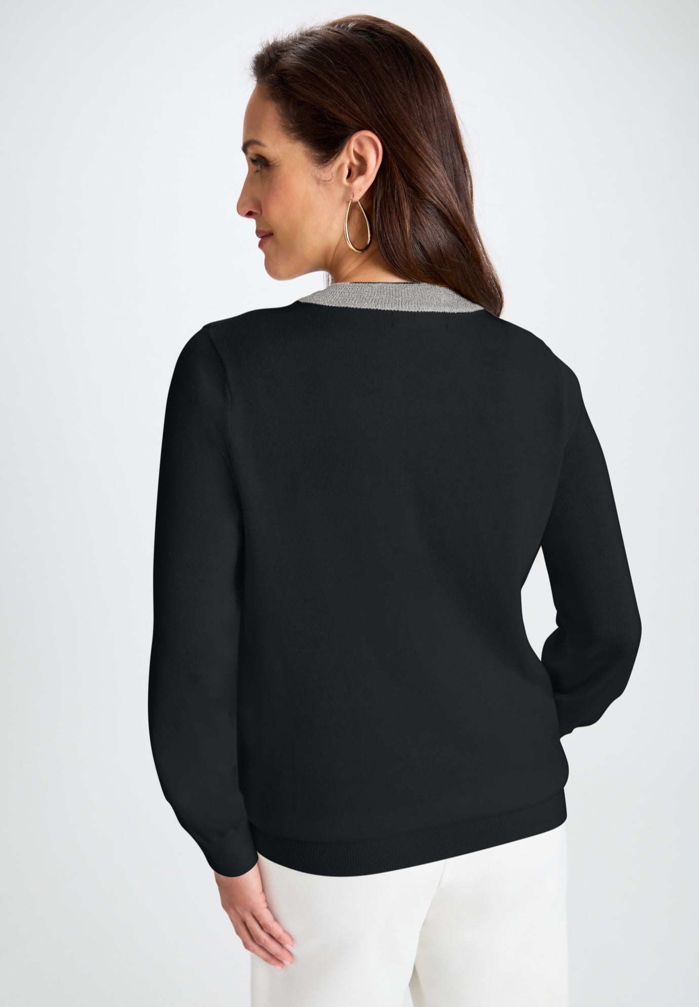 Tie-Neck Sweater image number 1