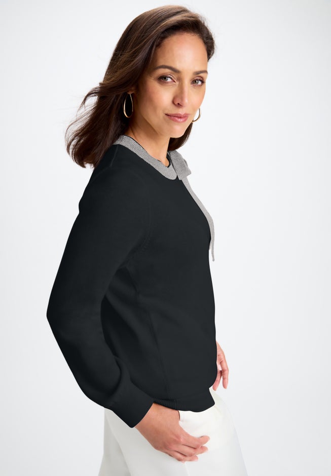 Tie-Neck Sweater image number 2